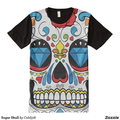 Sugar Skull Retro Tshirt Tshirt Print Tshirt Designs