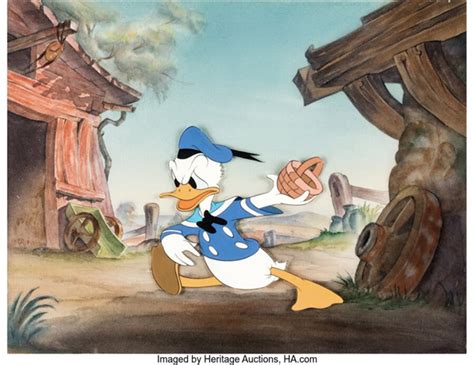 Golden Eggs Donald Duck Trimmed Production Cel with Billposters ...