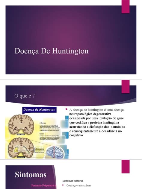 Doença De Huntington Pdf Enfermagem Depressão