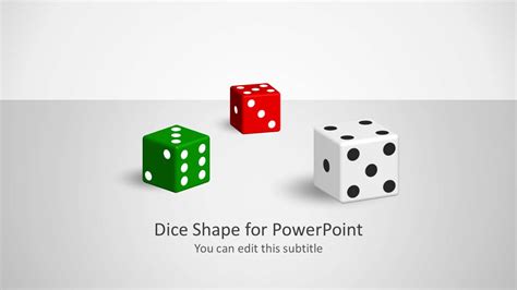 3D Dice Shapes For PowerPoint SlideModel