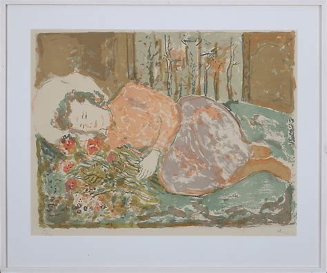 ALBIN AMELIN Resting Woman Lithograph Signed And Numbered 91 310