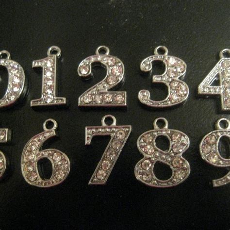 Number Charms Etsy