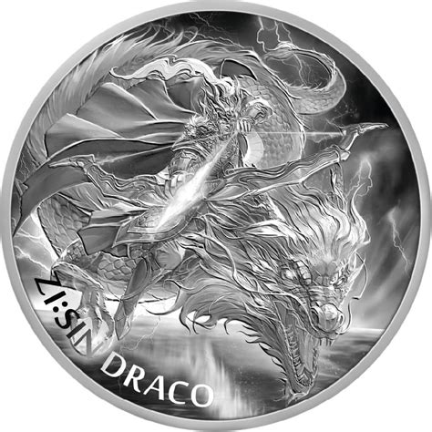 South Korea Year Of The Dragon Zi Sin Draco Oz Silver Bu Coin