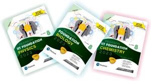 COMBO Pearson IIT Foundation PHYSICS CHEMISTRY BIOLOGY Class 8 SET