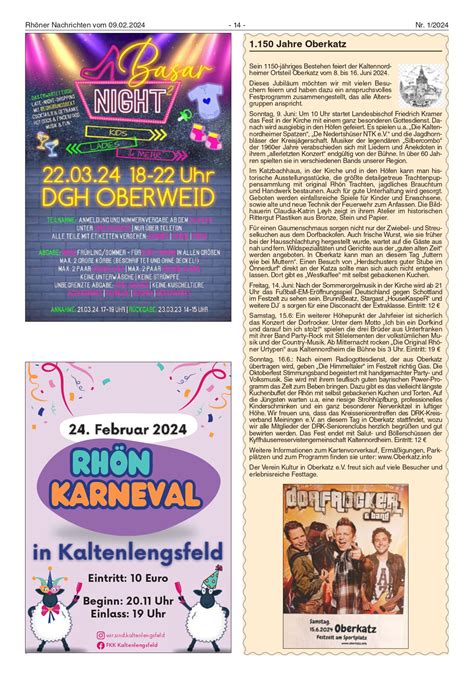 Amtsblatt Vg Hohe Rh N Februar Ausgabe Rh Nkanal Schafe