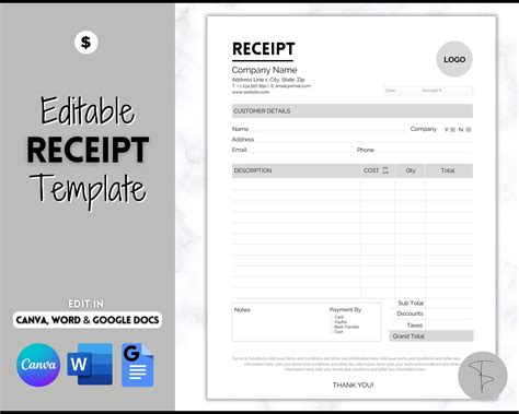 Notion Receipt Template Prntbl Concejomunicipaldechinu Gov Co