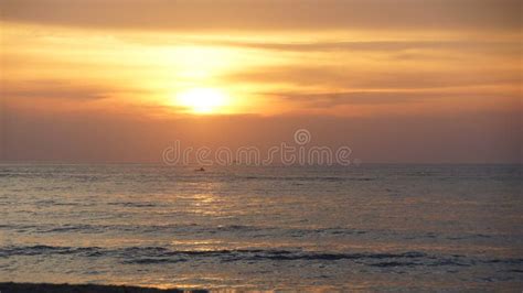 Sunset Scene At Batu Ferringhi Beach In Penang Stock Photo Image Of