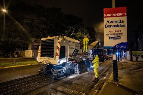 Municipalidad De Lima Inici Reparaci N De Pistas En Av Benavides