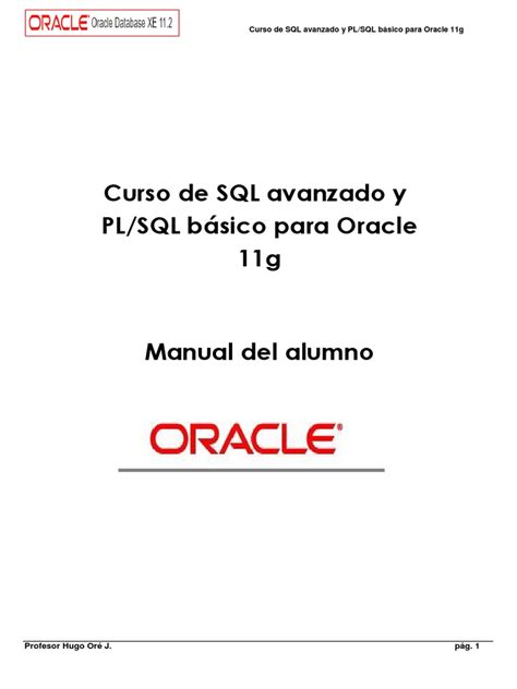 Curso Oracle Plsql 1 Pdf Sql Tabla Base De Datos