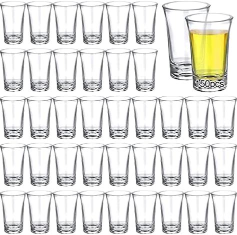 Eaasty 85 Pieces Unbreakable Shot Glasses Bulk 1 4 Oz Thick Base Shot Glass Clear