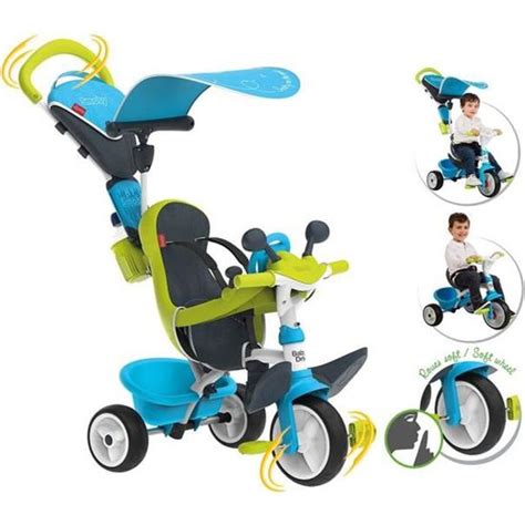 Tricycle évolutif SMOBY Baby Driver Confort Bleu Cdiscount Jeux