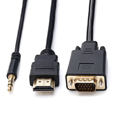 HDMI Cable Vga To Hdmi Splitter Adapter 3 5mm Audio Aux Cable 3 5 Jack