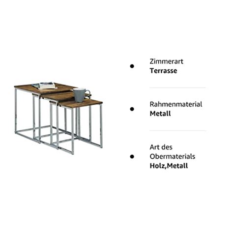 Relaxdays Beistelltische Er Set Couchtisch Holz Metall Satztische