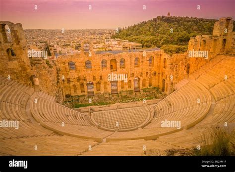 Amphi Theater Odeon Des Herodes Atticus Akropolis Athen