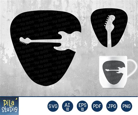 Guitar Pick Svg Plectrum Svg Gitarre Svg Silhouette Svg Etsyde