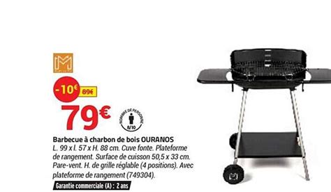 Promo Barbecue à Charbon De Bois Ouranos chez Bricorama