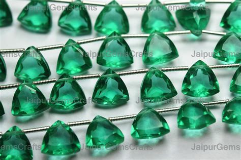 5 Match Pair Emerald Green Hydro Quartz Side Drilled Faceted Etsy