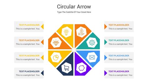 Circular Arrow Diagram Powerpoint Template