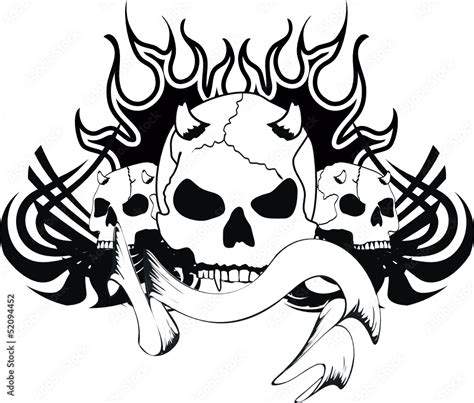 Skull Tribal Vector