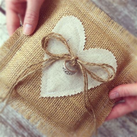 Burlap Ring Bearer Pillow Ring Bearer Pillow Burlap Wedding