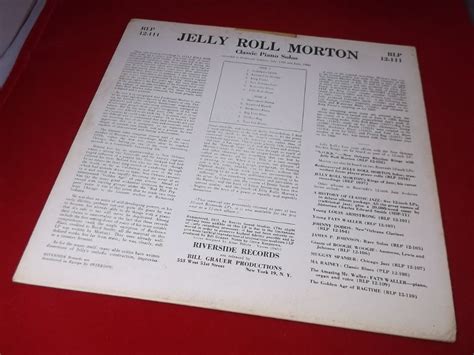 Jelly Roll Morton Classic Piano Solos Uk 1962 Mono Ex Lp