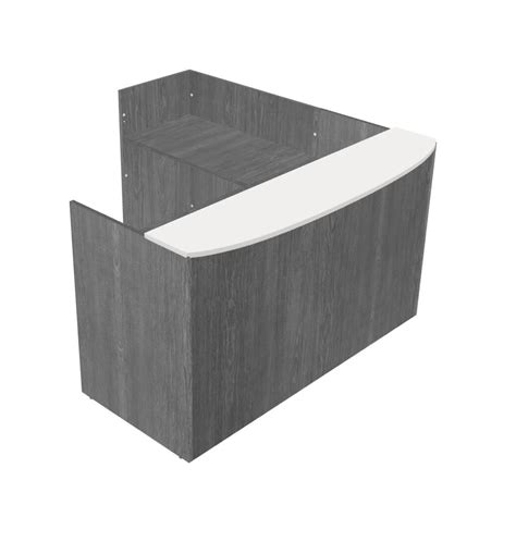 Grey L Shaped Reception Desk Officestock