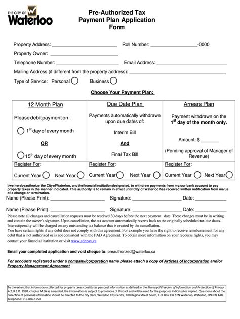 Fillable Online Pre Authorized Chequing Pac Application Form Pre