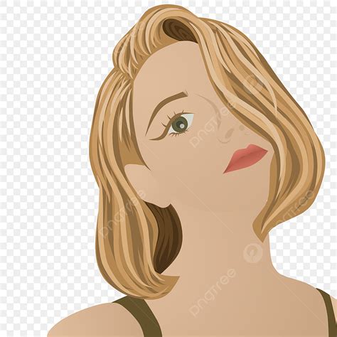 Long Blonde Hair Vector Hd Png Images Women Face Blonde Hair Women