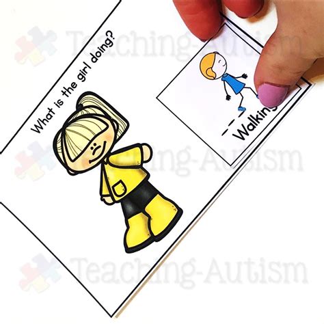 Verb Recognition Task Box Activity Teaching Autism