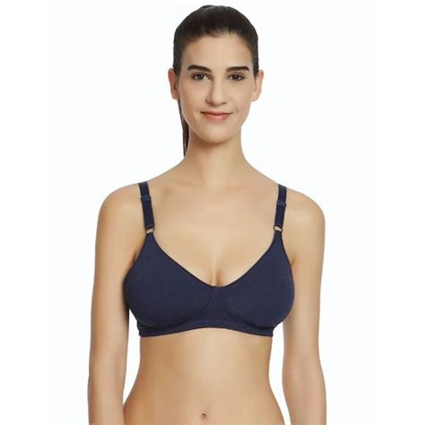 Soie Padded Organic Cotton Everyday Bra Blue Buy Soie Padded Organic Cotton Everyday Bra