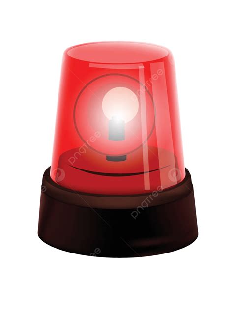 Red Police Beacon Medical Beacon Alarm Vector Medical Beacon Alarm