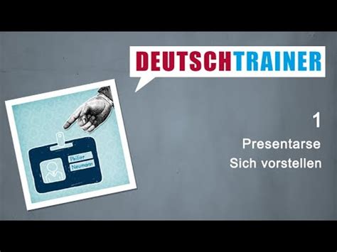 Alem N Para Principiantes A A Deutschtrainer Presentarse Youtube