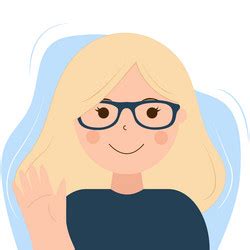 Blonde Woman Glasses Avatar Vector Images Over 400