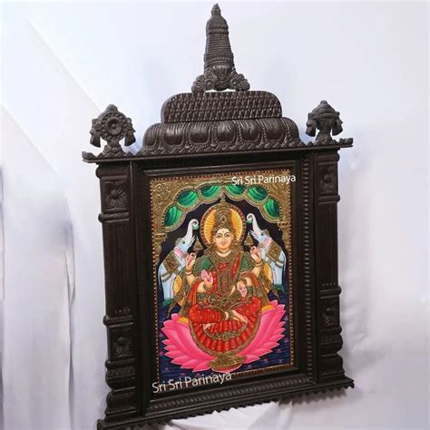 K Gold Foil Multicolor Lakshmi Devi Tanjore Painting Size X