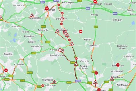 A1 Crash Darrington Live Traffic Updates As Lorry Crash Closes Major