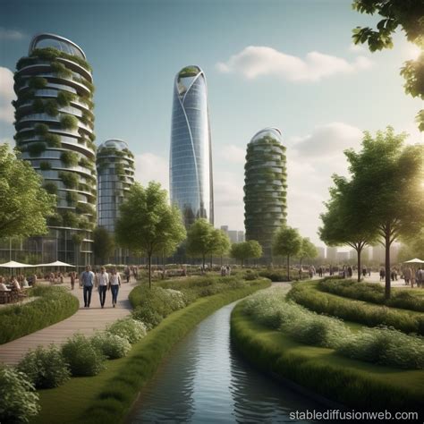 Master Plan A Sustainable Eco City For One Million Stable Diffusion