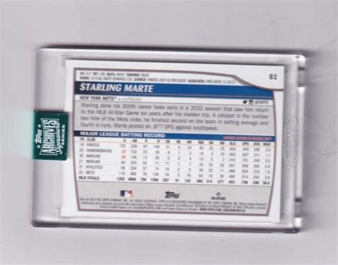 Starling Marte Topps Archives Auto Autograph New York Mets