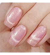 Amazon Aillsa Cat Eye Gel Nail Polish Nude Crystal Glitter Polish With Magnet Sheer Glass