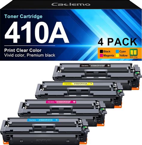 Amazon Caclemo 410A Toner Cartridges 4 Pack Compatible