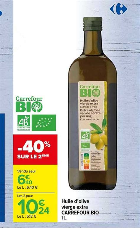 Promo Huile D Olive Vierge Extra Carrefour Bio Chez Carrefour