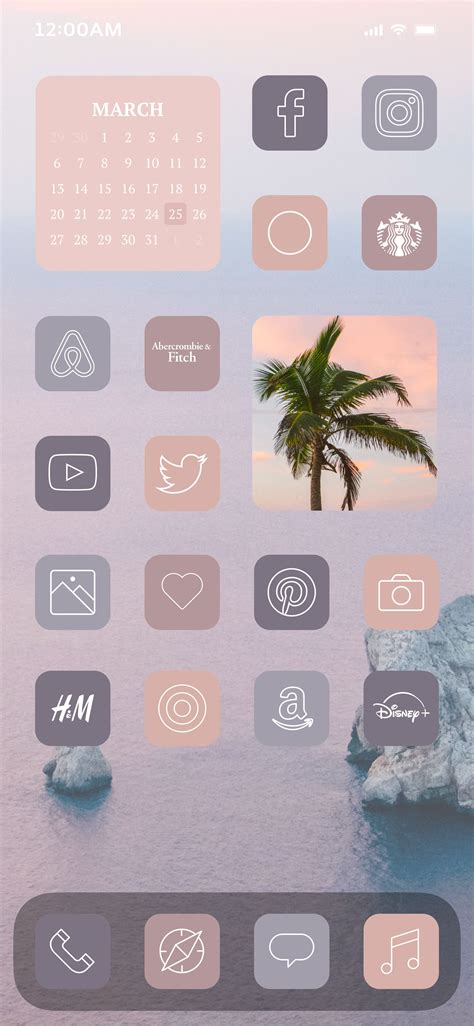 Pink Neutral Iphone Theme Pack Iphone Ios App Icons Etsy In