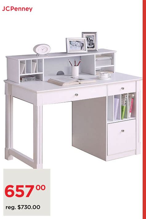 Middlebrook 48 Inch Computer Storage Desk With Hutch White Overstock