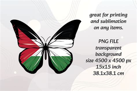 Palestine Butterfly PNG File Graphic by Rahallus Ntx · Creative Fabrica