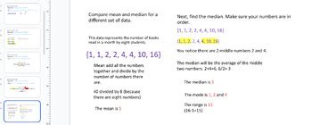 Mean, Median, Mode, Range and Dot Plots by Bo Bowen | TpT