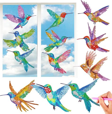 Amazon Fumwase 6 Pcs 5D Hummingbird Diamond Art Painting Wind