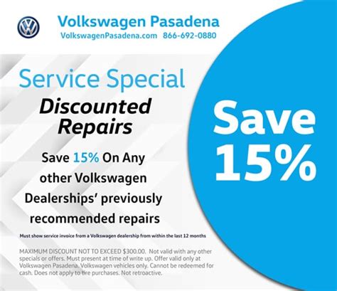 Service Specials near Glendale, CA | Volkswagen Pasadena