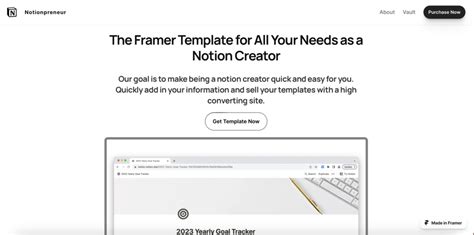 Notionpreneur Framer Template