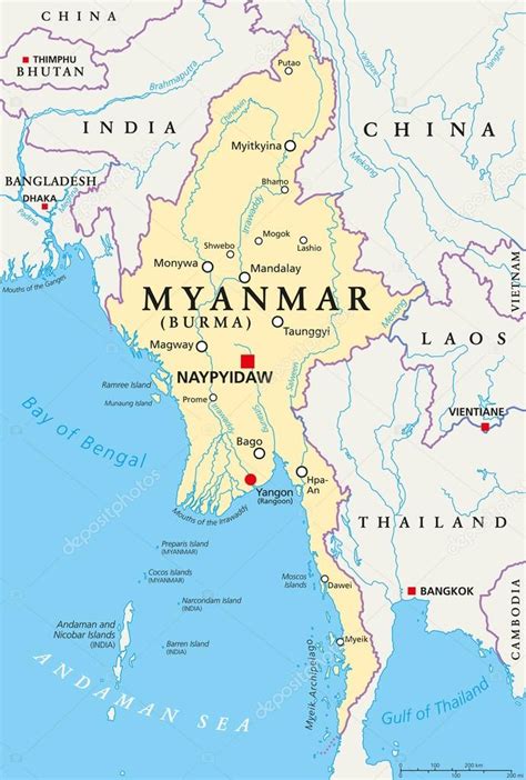 Myanmar Mapa Mapa