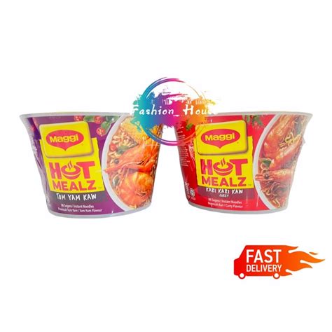 Maggi Hot Mealz Tom Yam Kaw G Kaw Curry G Shopee Philippines