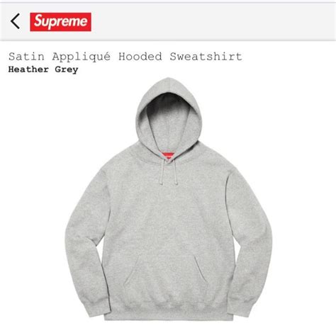 Supreme Satin Appliqué Hooded Sweatshirt メルカリ